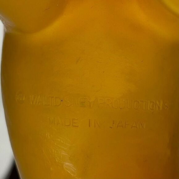 Antique Vintage Walt Disney Hard Rubber Toy Dog Pluto Made In Japan Orange OS - Picture 7 of 7